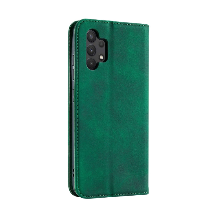 For Samsung Galaxy A32 4G Splicing Skin Feel Magnetic Leather Phone Case