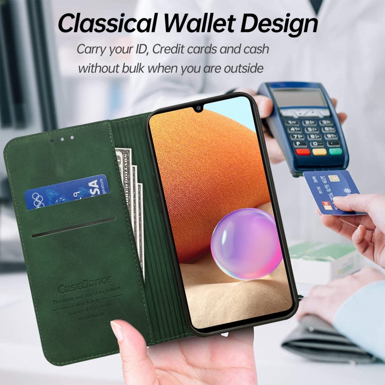 For Samsung Galaxy A32 4G Splicing Skin Feel Magnetic Leather Phone Case