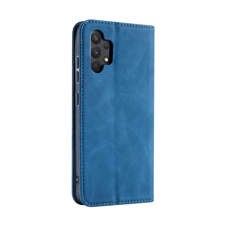 For Samsung Galaxy A32 5G Splicing Skin Feel Magnetic Leather Phone Case