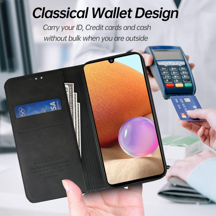 For Samsung Galaxy A32 5G Splicing Skin Feel Magnetic Leather Phone Case