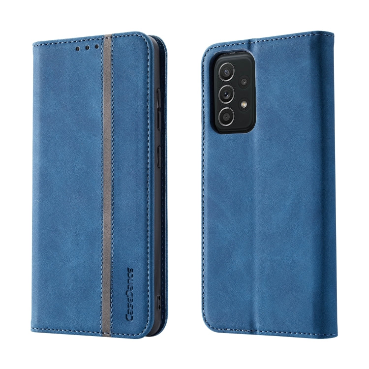 For Samsung Galaxy A72 Splicing Skin Feel Magnetic Leather Phone Case