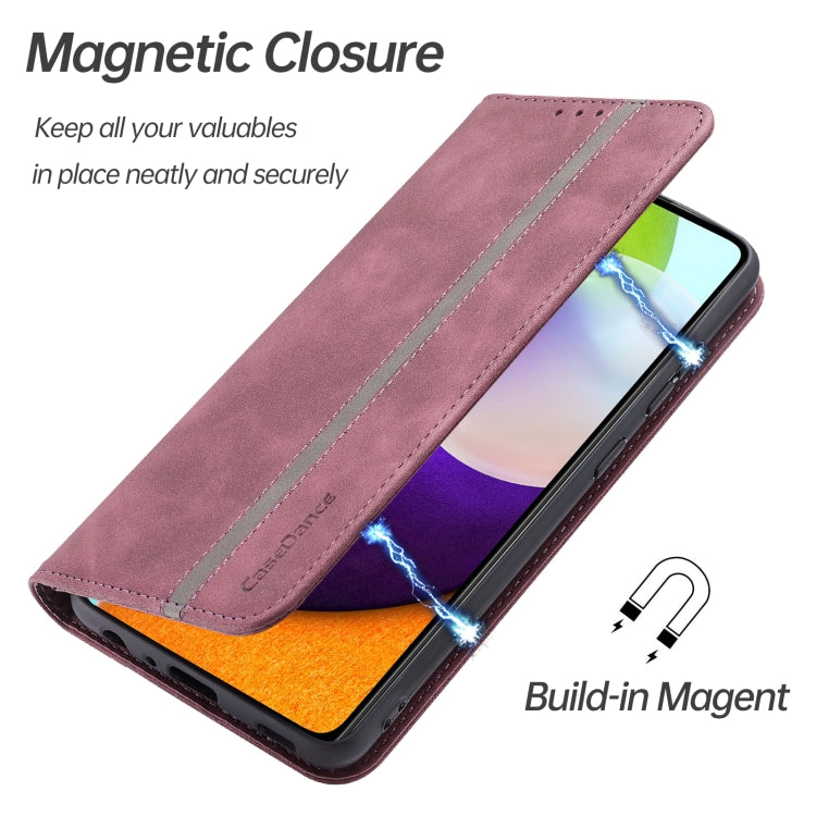 For Samsung Galaxy A72 Splicing Skin Feel Magnetic Leather Phone Case