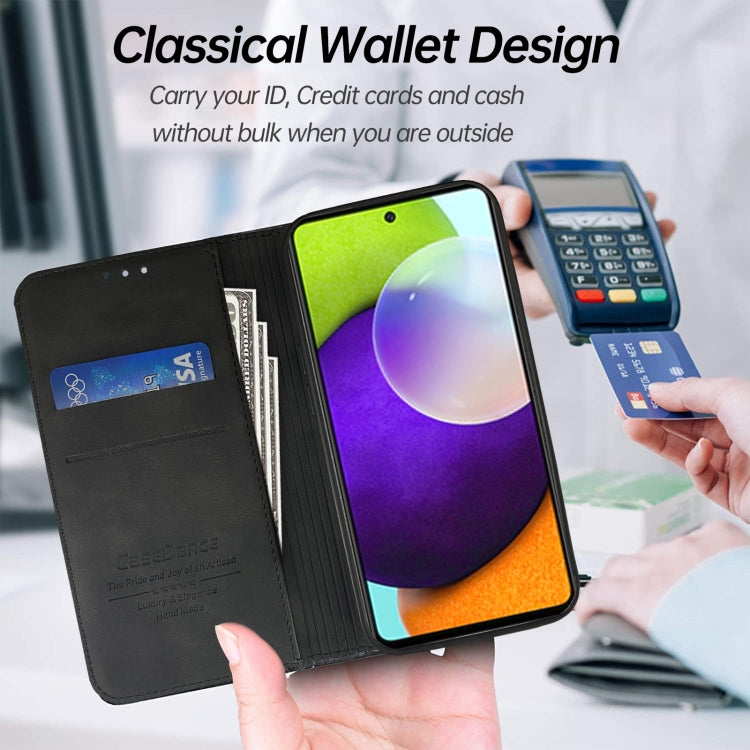 For Samsung Galaxy A72 Splicing Skin Feel Magnetic Leather Phone Case
