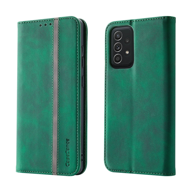 For Samsung Galaxy A72 Splicing Skin Feel Magnetic Leather Phone Case