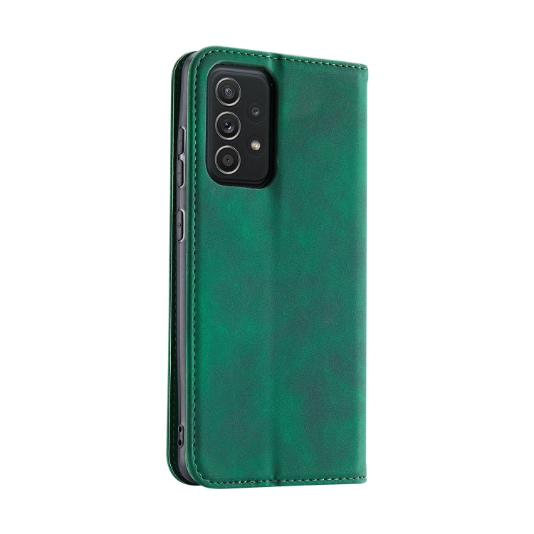 For Samsung Galaxy A72 Splicing Skin Feel Magnetic Leather Phone Case