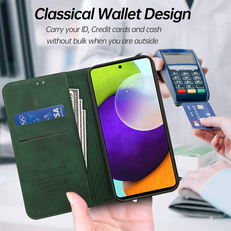 For Samsung Galaxy A72 Splicing Skin Feel Magnetic Leather Phone Case