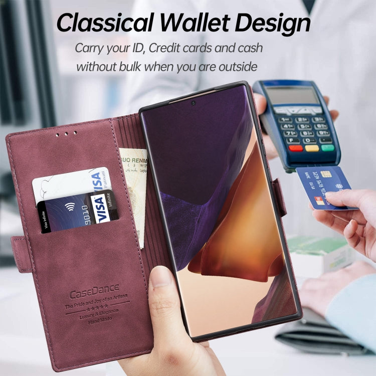 For Samsung Galaxy Note20 Splicing Skin Feel Magnetic Leather Phone Case