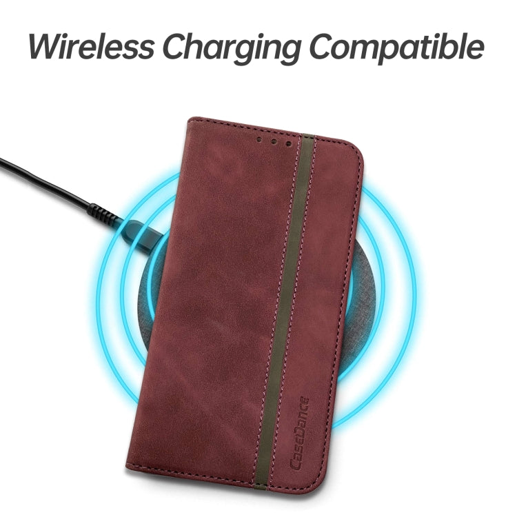 For Samsung Galaxy Note20 Splicing Skin Feel Magnetic Leather Phone Case