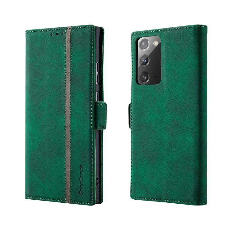 For Samsung Galaxy Note20 Splicing Skin Feel Magnetic Leather Phone Case