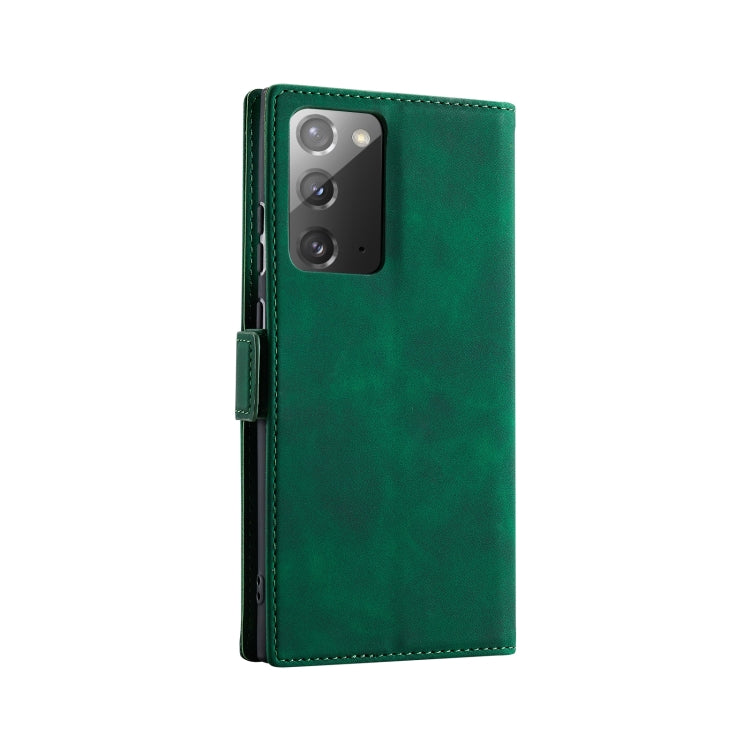 For Samsung Galaxy Note20 Splicing Skin Feel Magnetic Leather Phone Case