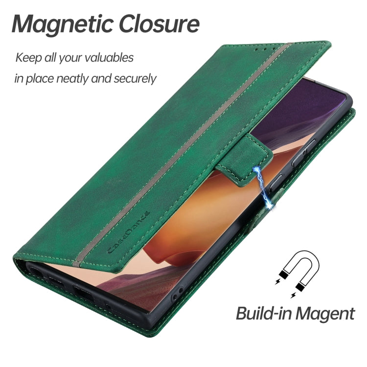 For Samsung Galaxy Note20 Splicing Skin Feel Magnetic Leather Phone Case