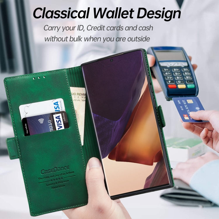 For Samsung Galaxy Note20 Splicing Skin Feel Magnetic Leather Phone Case