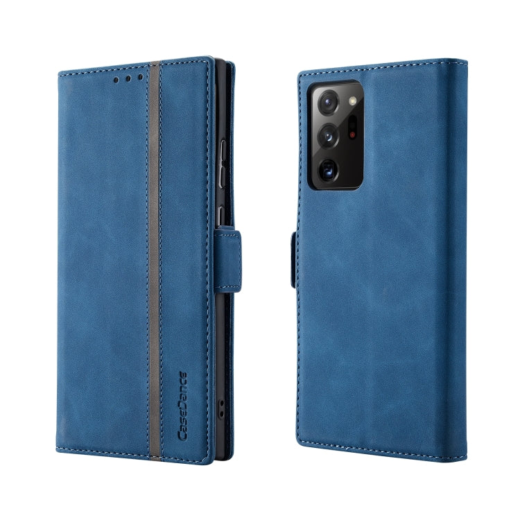 For Samsung Galaxy Note20 Ultra Splicing Skin Feel Magnetic Leather Phone Case