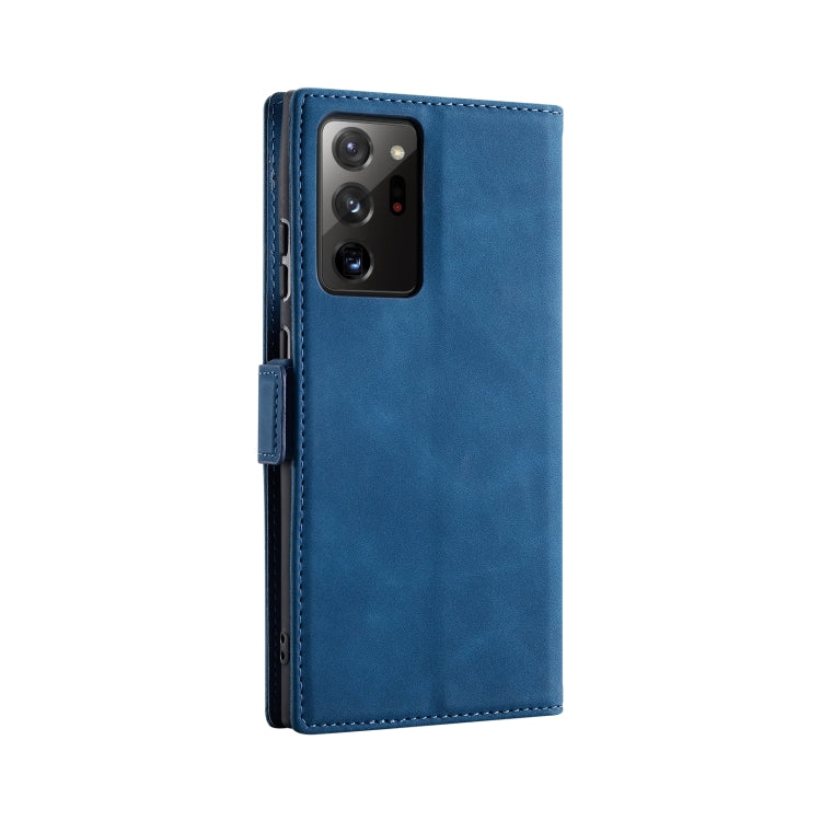 For Samsung Galaxy Note20 Ultra Splicing Skin Feel Magnetic Leather Phone Case