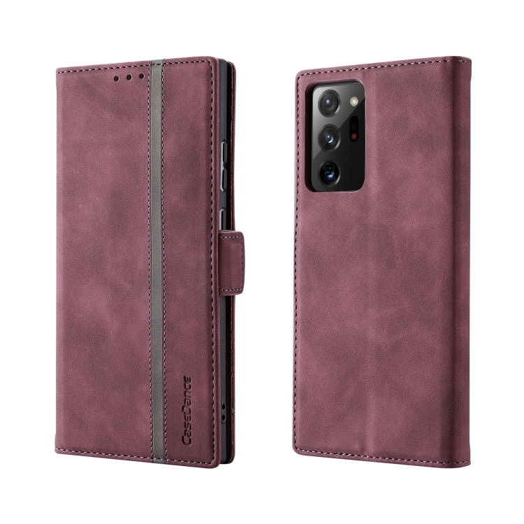 For Samsung Galaxy Note20 Ultra Splicing Skin Feel Magnetic Leather Phone Case