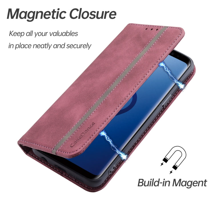 For Samsung Galaxy S9 Splicing Skin Feel Magnetic Leather Phone Case