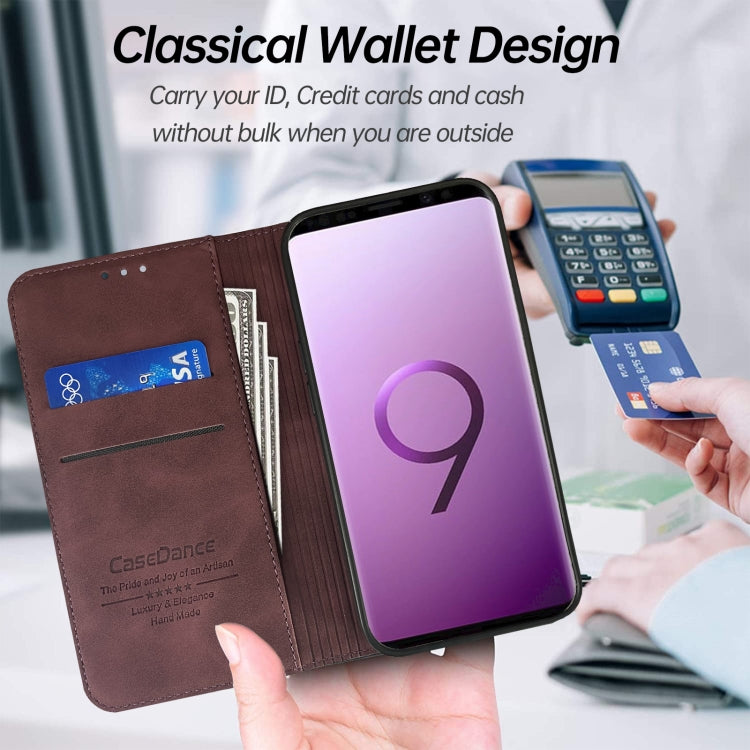 For Samsung Galaxy S9 Splicing Skin Feel Magnetic Leather Phone Case