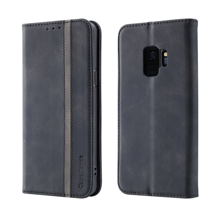 For Samsung Galaxy S9 Splicing Skin Feel Magnetic Leather Phone Case