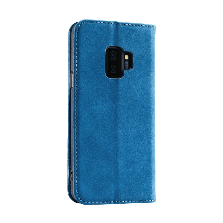 For Samsung Galaxy S9+ Splicing Skin Feel Magnetic Leather Phone Case