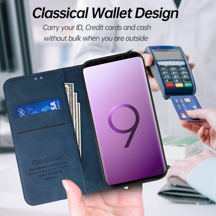 For Samsung Galaxy S9+ Splicing Skin Feel Magnetic Leather Phone Case