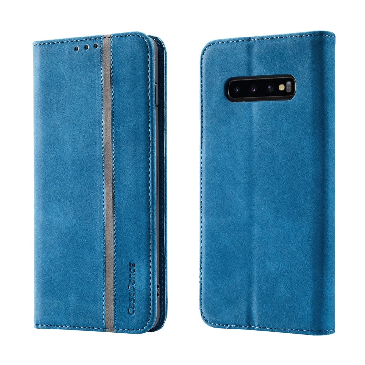 For Samsung Galaxy S10+ Splicing Skin Feel Magnetic Leather Phone Case