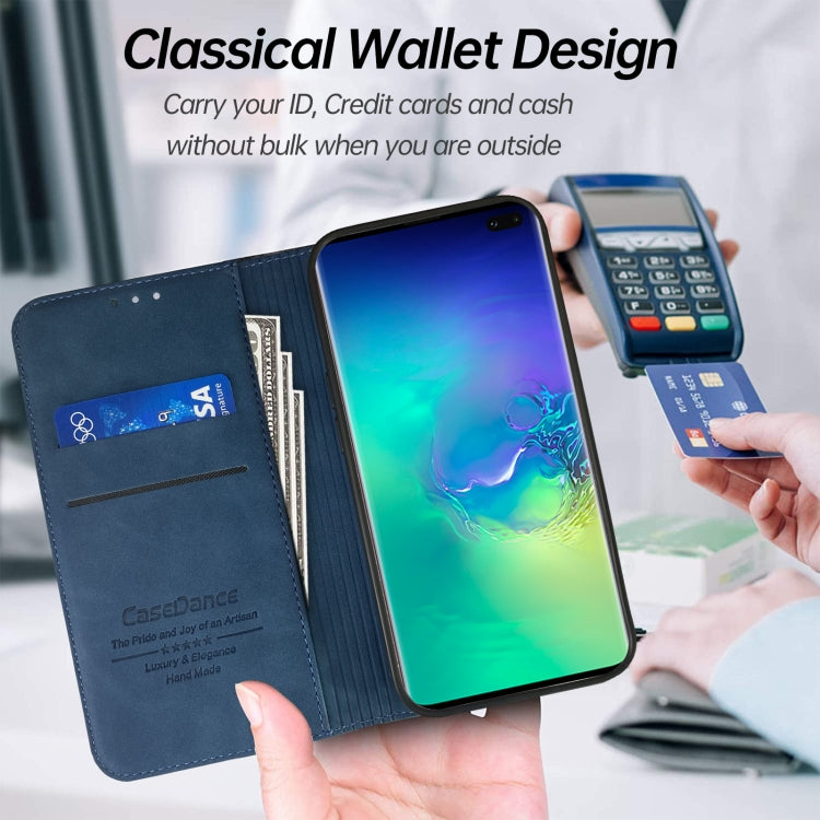 For Samsung Galaxy S10+ Splicing Skin Feel Magnetic Leather Phone Case