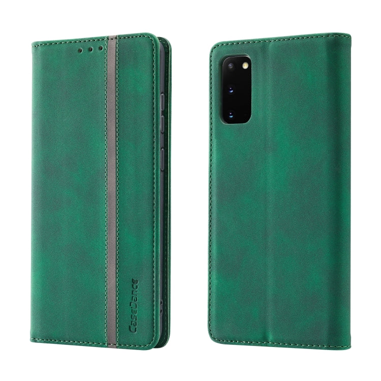 For Samsung Galaxy S20 Splicing Skin Feel Magnetic Leather Phone Case