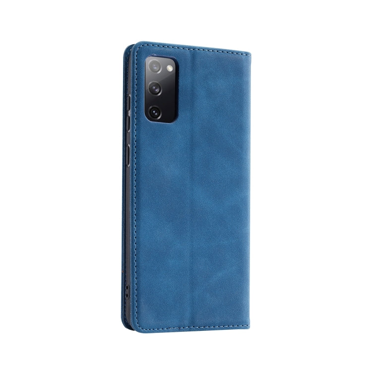 For Samsung Galaxy S20 FE Splicing Skin Feel Magnetic Leather Phone Case