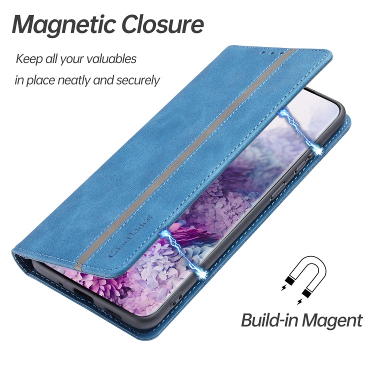 For Samsung Galaxy S20 FE Splicing Skin Feel Magnetic Leather Phone Case