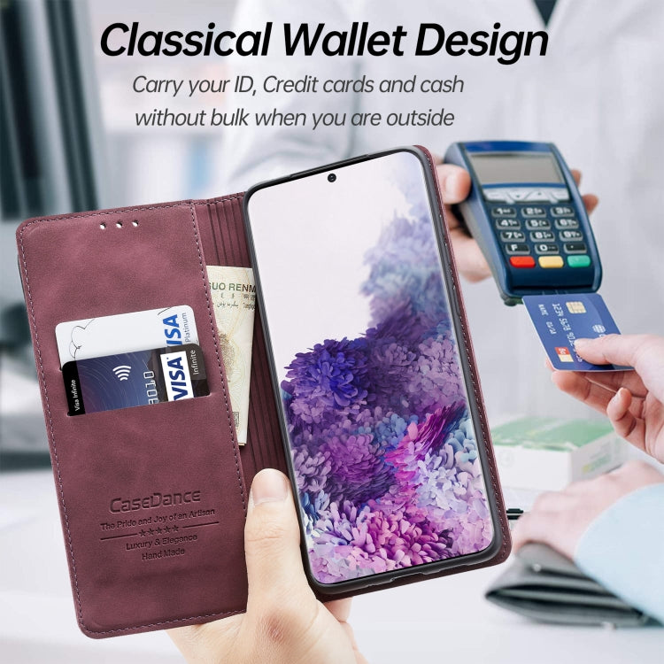 For Samsung Galaxy S20 FE Splicing Skin Feel Magnetic Leather Phone Case
