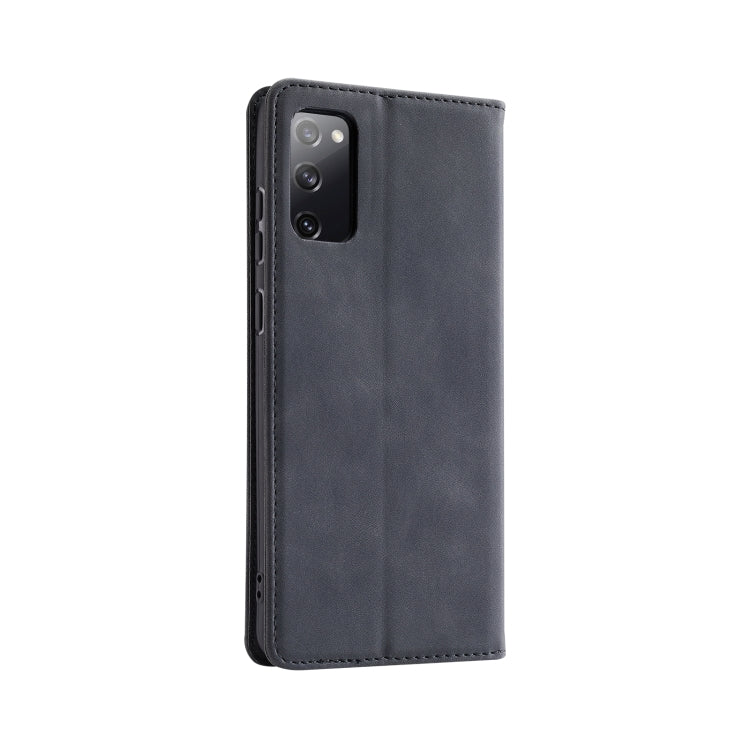 For Samsung Galaxy S20 FE Splicing Skin Feel Magnetic Leather Phone Case