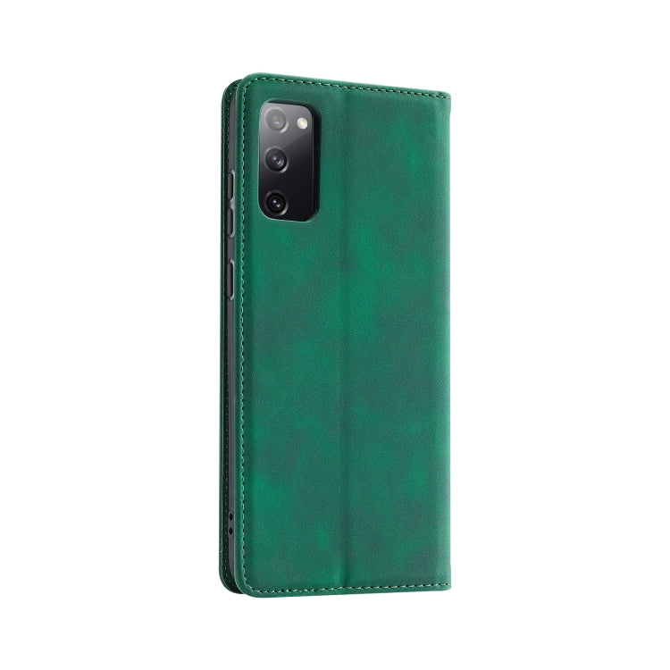 For Samsung Galaxy S20 FE Splicing Skin Feel Magnetic Leather Phone Case