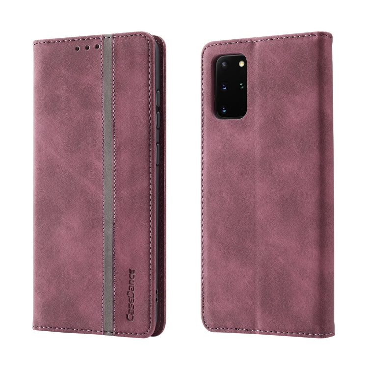For Samsung Galaxy S20+ Splicing Skin Feel Magnetic Leather Phone Case