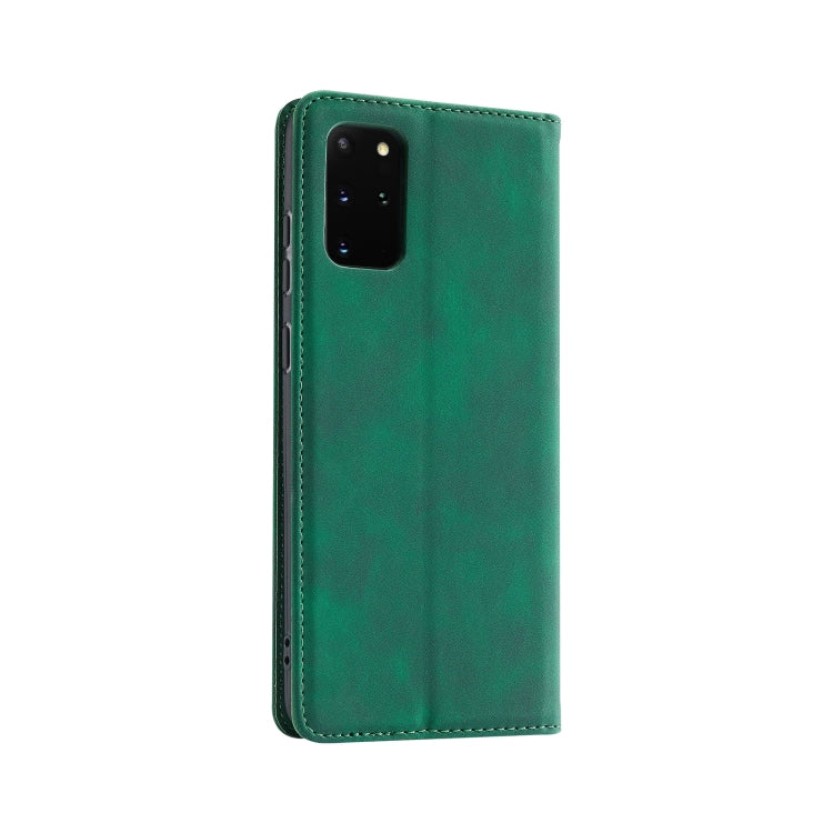 For Samsung Galaxy S20+ Splicing Skin Feel Magnetic Leather Phone Case