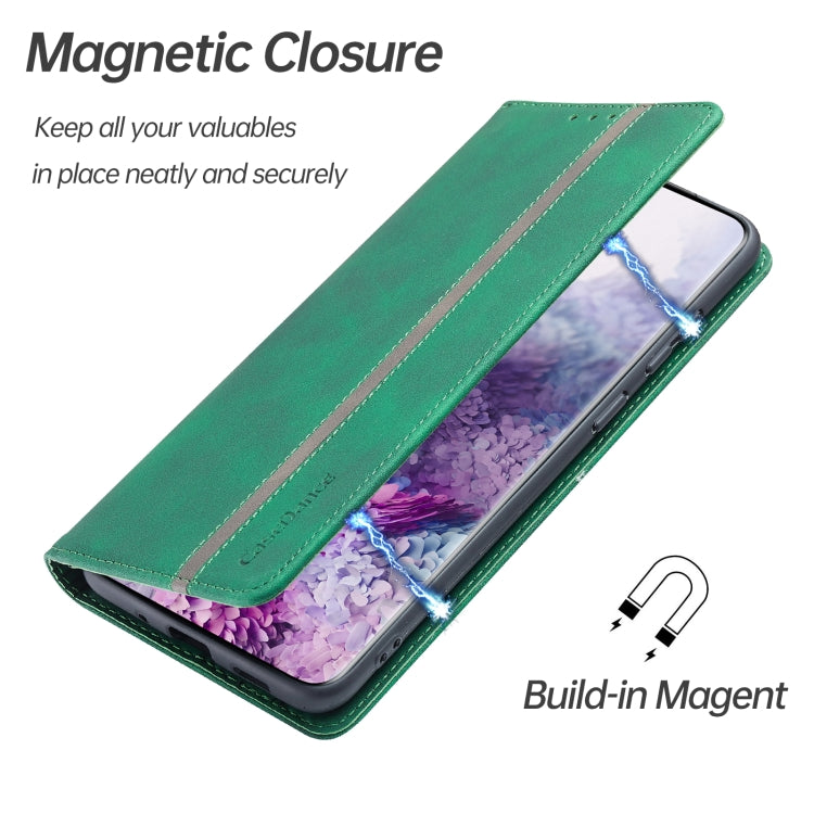 For Samsung Galaxy S20+ Splicing Skin Feel Magnetic Leather Phone Case