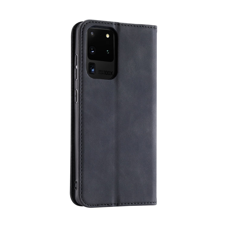 For Samsung Galaxy S20 Ultra Splicing Skin Feel Magnetic Leather Phone Case