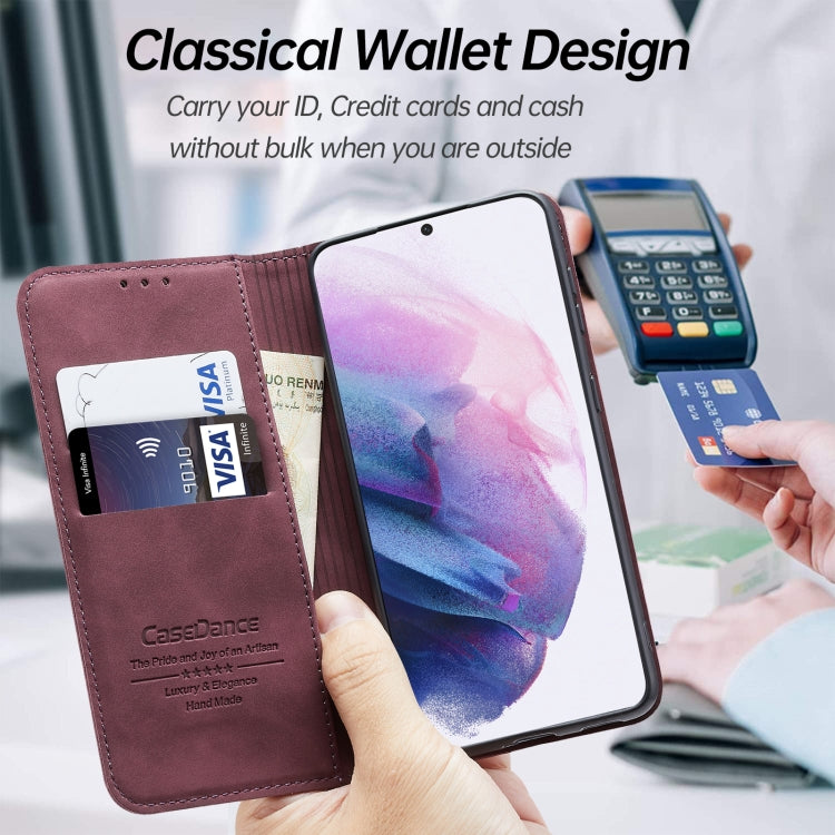 For Samsung Galaxy S21 5G Splicing Skin Feel Magnetic Leather Phone Case