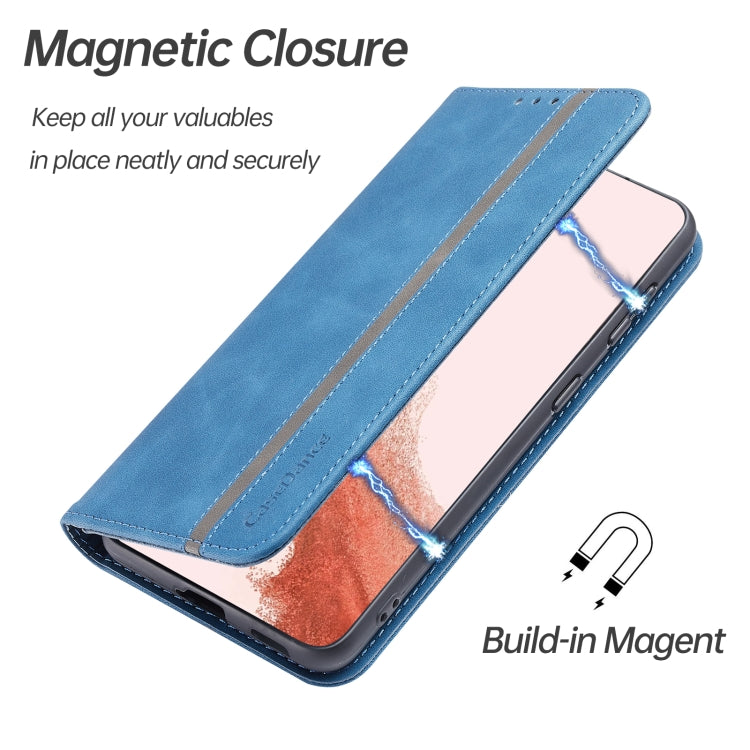 For Samsung Galaxy S22+ 5G Splicing Skin Feel Magnetic Leather Phone Case