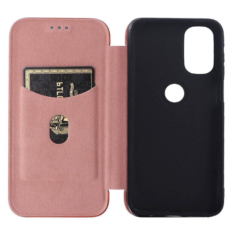 For Motorola Moto G31 / G41 Carbon Fiber Texture Flip Leather Phone Case