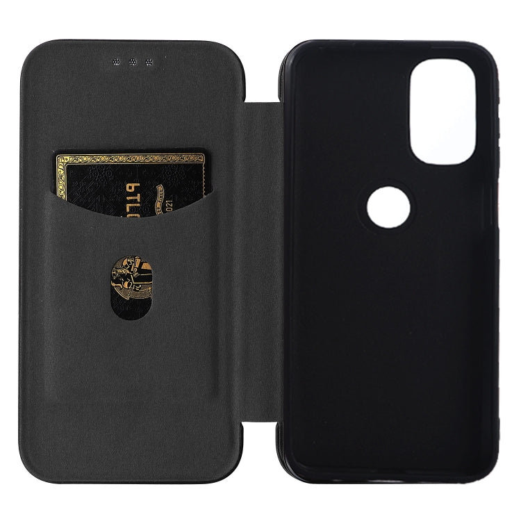 For Motorola Moto G31 / G41 Carbon Fiber Texture Flip Leather Phone Case