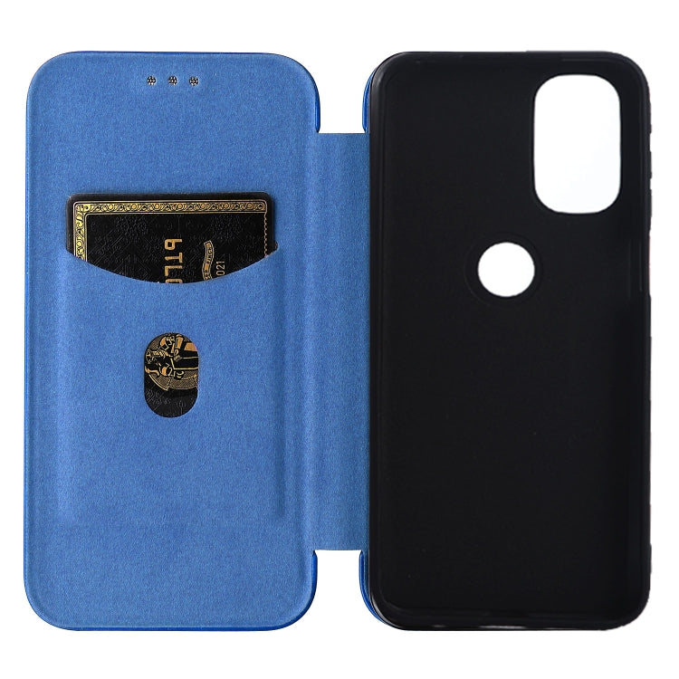 For Motorola Moto G31 / G41 Carbon Fiber Texture Flip Leather Phone Case