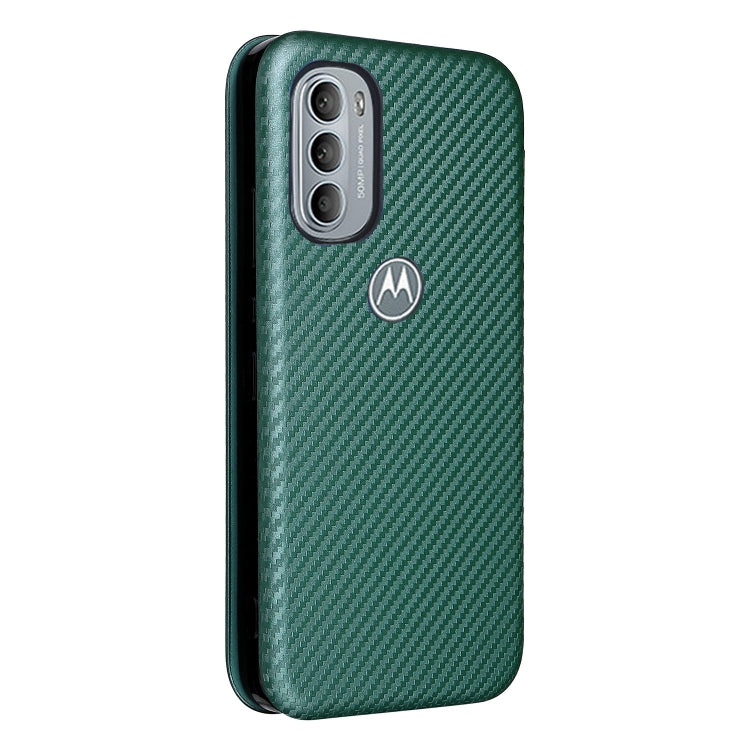 For Motorola Moto G31 / G41 Carbon Fiber Texture Flip Leather Phone Case