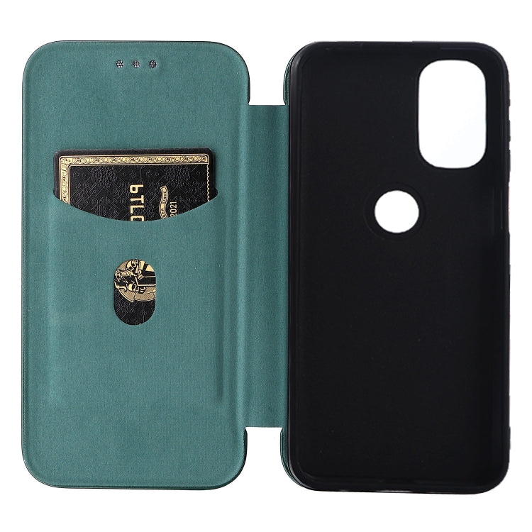 For Motorola Moto G31 / G41 Carbon Fiber Texture Flip Leather Phone Case