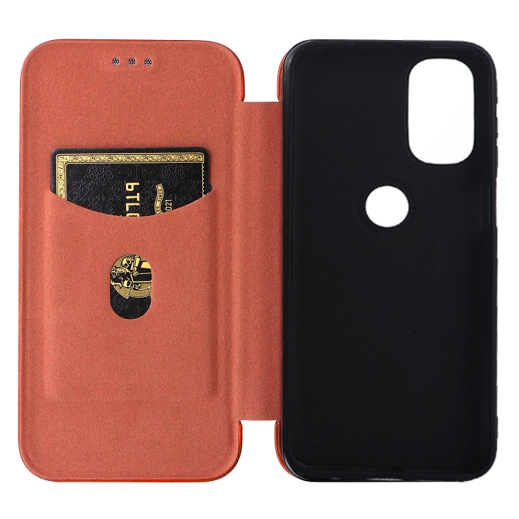 For Motorola Moto G31 / G41 Carbon Fiber Texture Flip Leather Phone Case