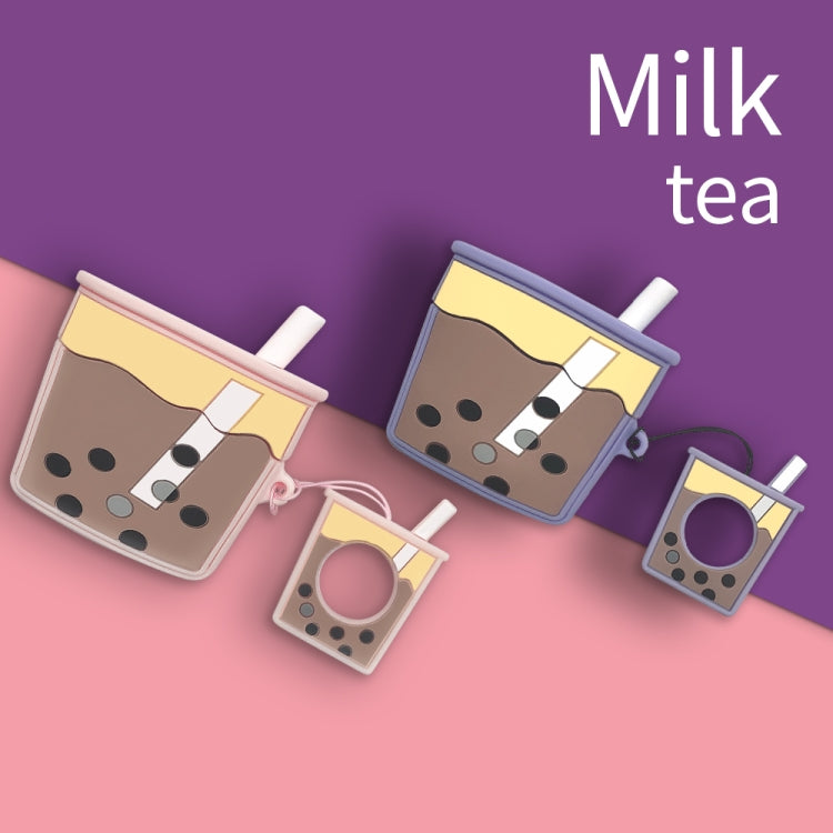 For AirPods Pro Pearl Milk Tea Silicone Wireless Earphone Protective Case