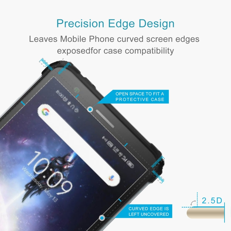 50 PCS 0.26mm 9H 2.5D Tempered Glass Film For Blackview BV6600E