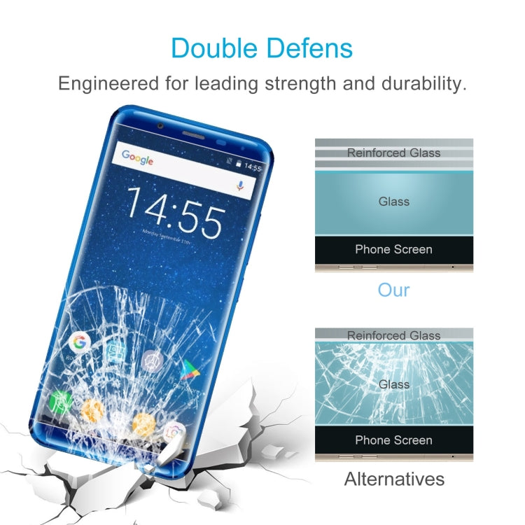50 PCS 0.26mm 9H 2.5D Tempered Glass Film For Oukitel K5000