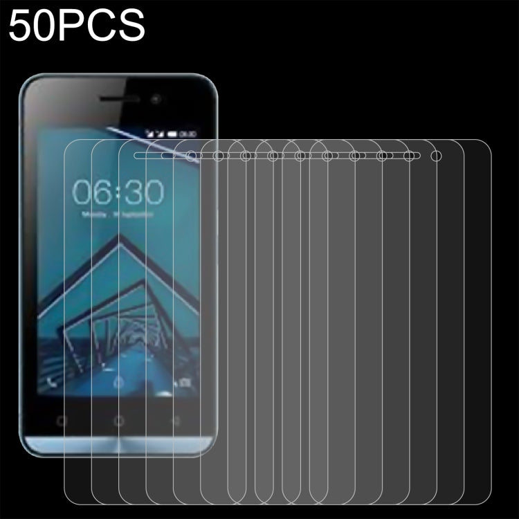 50 PCS 0.26mm 9H 2.5D Tempered Glass Film For Tecno A11