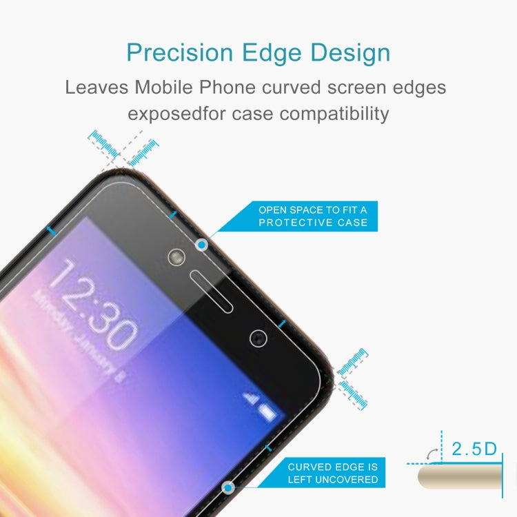 50 PCS 0.26mm 9H 2.5D Tempered Glass Film For Tecno A32F