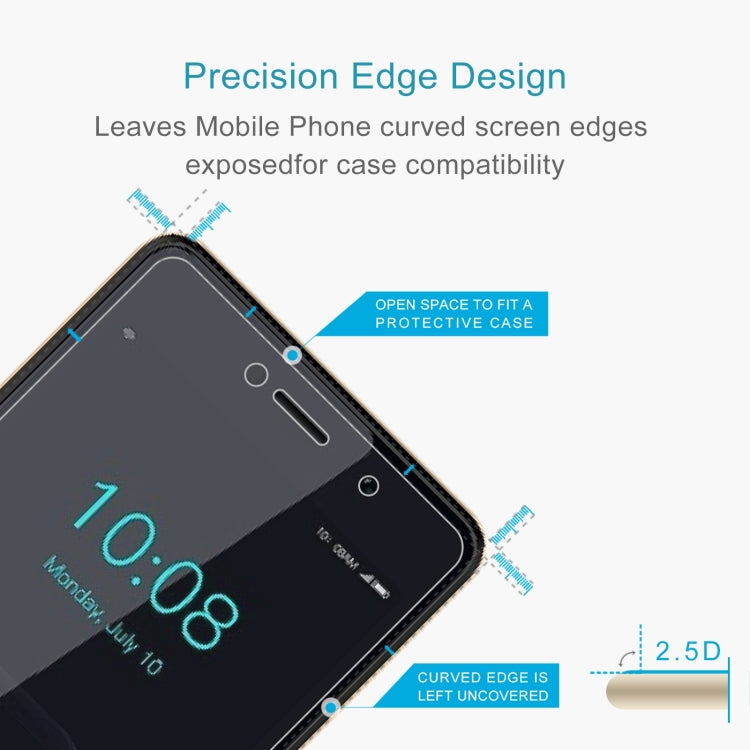 50 PCS 0.26mm 9H 2.5D Tempered Glass Film For Tecno NOTE 4